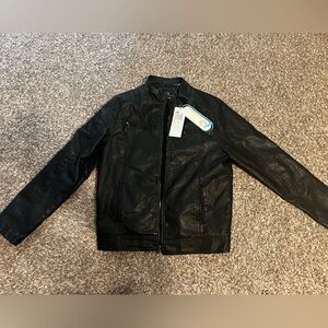 I5 Apparel Men’s Sherpa Lined Faux Leather Jacket